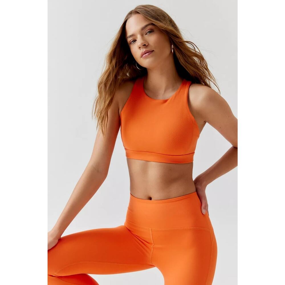 Beyond Yoga Orange Powerbeyond Jump Padded Stretch Comfy Sports Bra Size Xs
